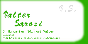 valter sarosi business card